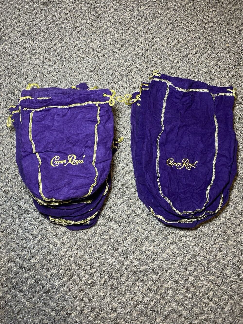 Crown Royal Bags - Purple - 6 Large - 18 Small - 24 Total - Great For Crafts